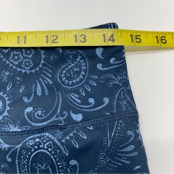 Sweaty Betty Zero Gravity 7/8 Leggings Mesh insert W SM Blue Paisley - Picture 8 of 12